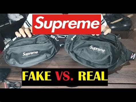 fake supreme waist bag vs real|real vs false supreme shoes.